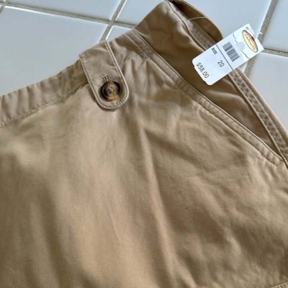 * Talbots Bermuda shorts 💯 cotton 20W kaki NWT - Picture 3 of 5